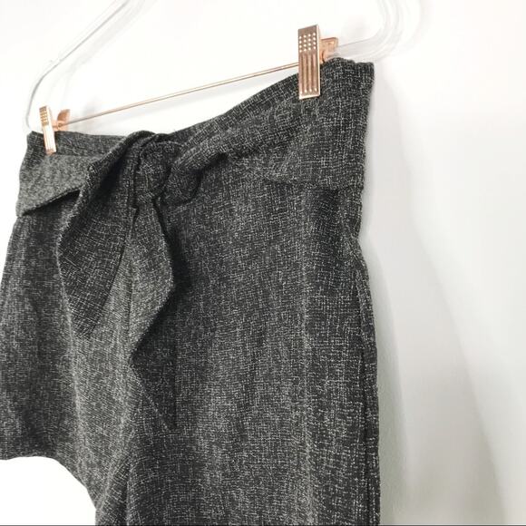 Dress Forum Womens Large L Black White Tie Waist Shorts Speckle Cotton Blend - Picture 4 of 10